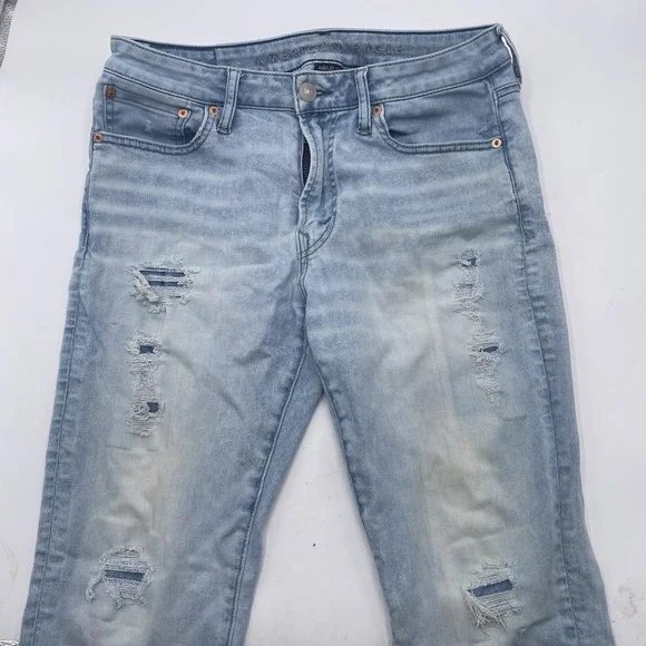 AMERICAN EAGLE AIR-FLEX 360 SLIM FIT JEANS Men's 33x30 Distressed SEE PICS - Picture 5 of 14